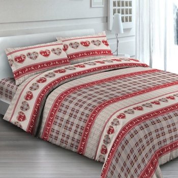 copripiumino in calda flanella tartan cervo rosso - lovehome